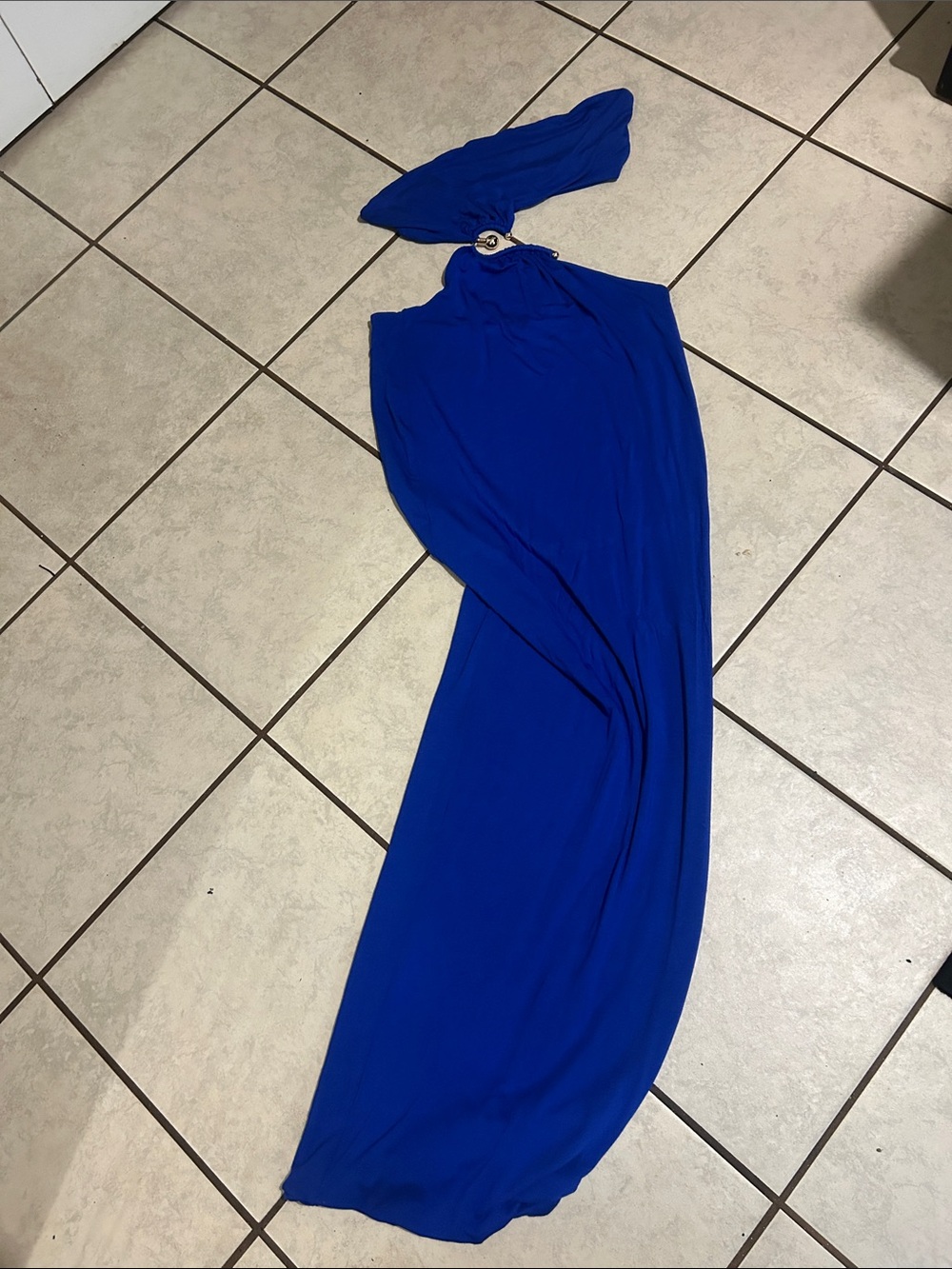 Royal Blue Maxi Dress with Ring Detail